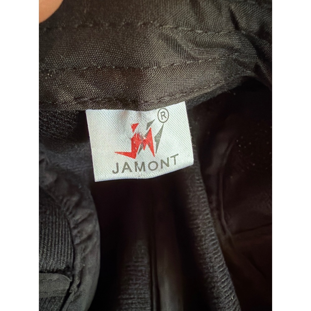 Jamont Flat Cap Black Brown Ribbed Knit Ivy Newsboy Hat Adjustable Side Straps - Picture 5 of 6